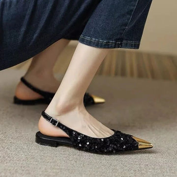 Luxury Pointed Toe   Party Flats