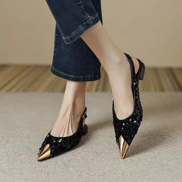Luxury Pointed Toe   Party Flats
